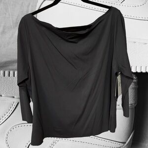 Nike yoga Dri-fit women’s plus size 1X $60 solid black shirt new